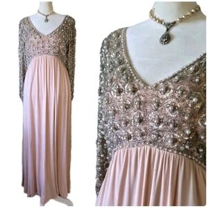 Vtg 1960s Victoria Limited Dress, Embellished, Party, Pearl/Bead